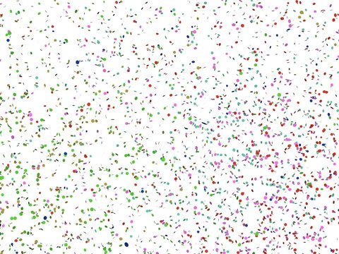 Confetti vliegt door de lucht