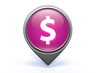 money pointer icon on white background