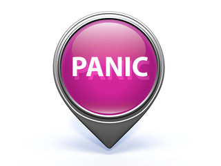 panic pointer icon on white background