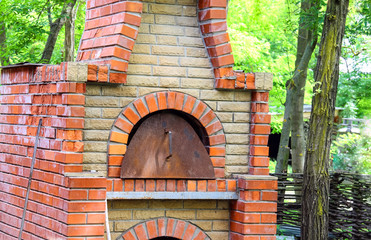 Oven in the courtyard of a village house in Ukraine
