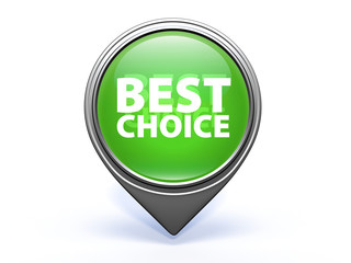 Best choice pointer icon on white background