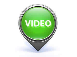 video pointer icon on white background