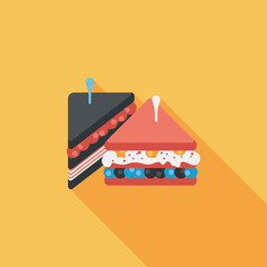 sandwich flat icon with long shadow,eps10