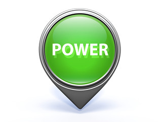 power pointer icon on white background