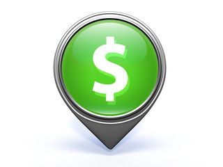 money pointer icon on white background