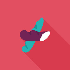 French bread flat icon with long shadow,eps10