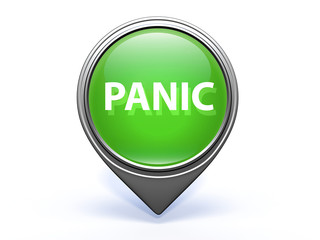 panic pointer icon on white background