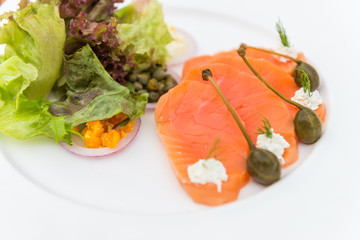 Smoked salmon salad