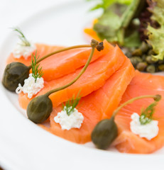 Smoked salmon salad