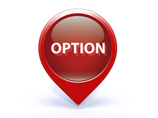 option pointer icon on white background