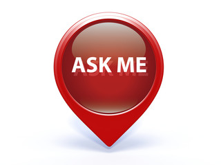 ask me pointer icon on white background