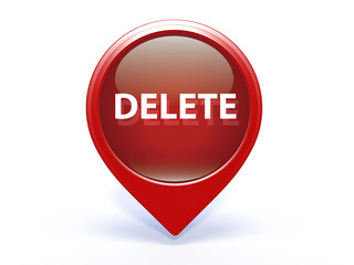 delete pointer icon on white background