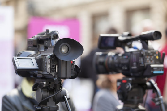 Filming An Event With A Video Camera