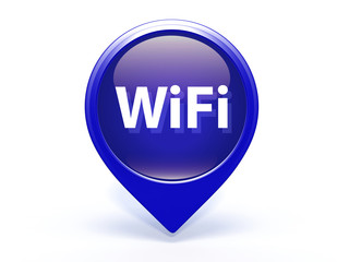 wifi pointer icon on white background