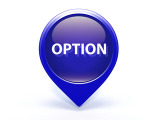 option pointer icon on white background