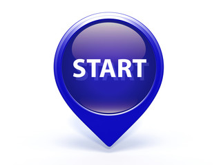 start pointer icon on white background