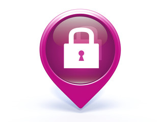 protect pointer icon on white background