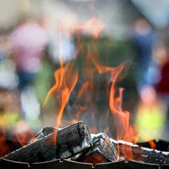 Burning Coals Background