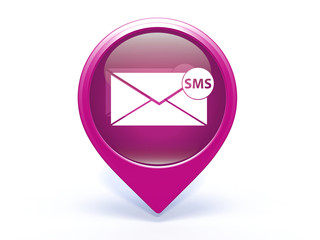 sms pointer icon on white background