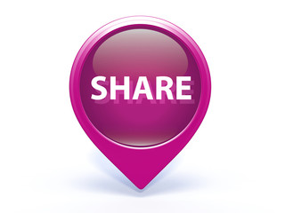 share pointer icon on white background