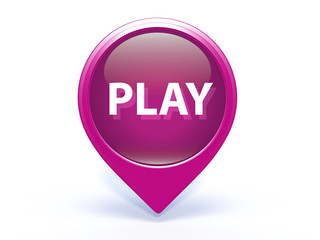 play pointer icon on white background