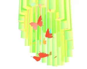 Foto auf Leinwand Vlinders in fantasie omgeving © emieldelange
