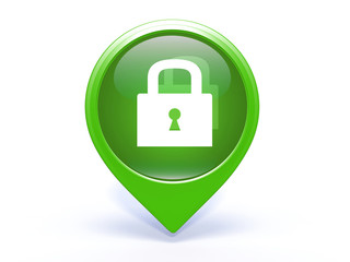 protect pointer icon on white background