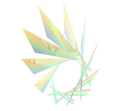 abstracte draaiende ijs ster