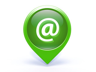 Email pointer icon on white background