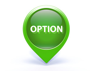 option pointer icon on white background