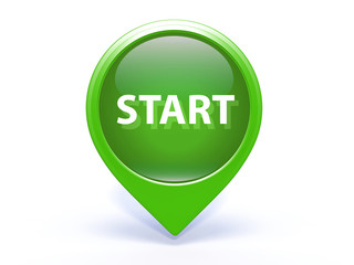 start pointer icon on white background