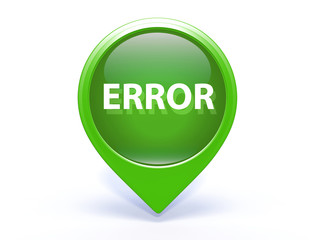 error pointer icon on white background