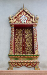 Thai temple window.