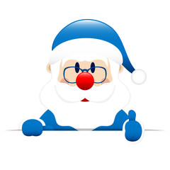 Blue Santa Banner Thumb up