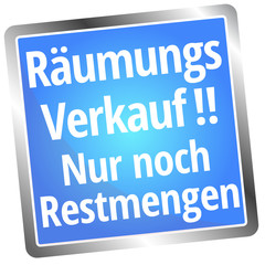 Räumungsverkauf! Nur noch Restmengen