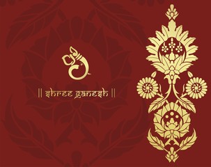 Ganesha, wedding card, royal Rajasthan, India