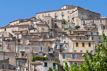 Fototapeta na wymiar Panoramic view of Morano Calabro. Calabria. Italy.