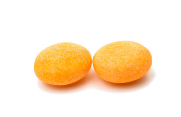 Color dragee close-up
