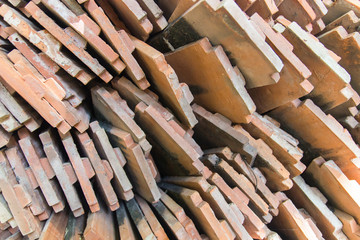 the stack of roof tile