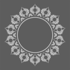 sample with Ottoman motifs round lace
