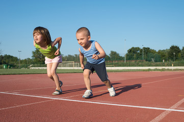 Fototapeta premium children running