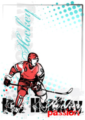 ice hockey vector poster background