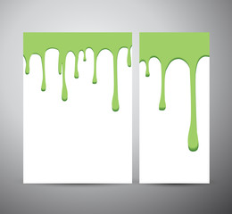 Paint drips on brochure business design template