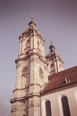Fototapeta na wymiar Sankt Gallen, Switzerland - cross processed color tone