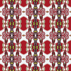 seamless geometry vintage pattern, ethnic style ornamental backg
