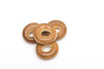 bagel on the white background