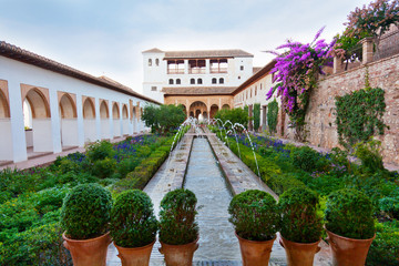 Gardens of the Generalife in Spain, part of the Alhambra