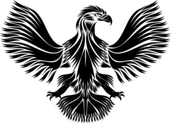 Colored emblem of an eagle