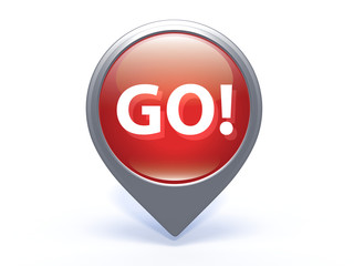 go pointer icon on white background