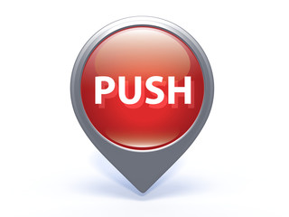 push pointer icon on white background